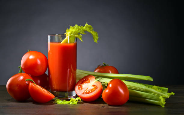 istock Bloody Mary cocktail garnished with a celery sick . 911344804