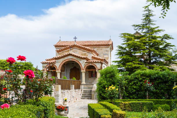 istock The orthodox monastery church in Greece. 911345620