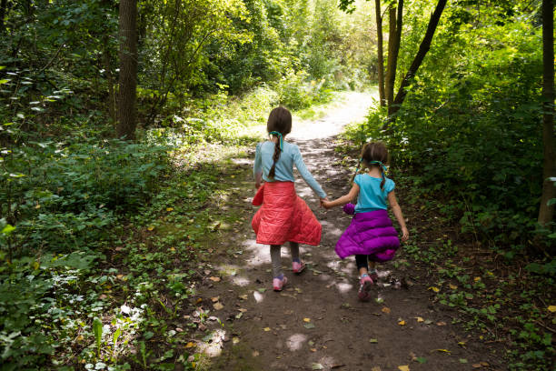 Kids connecting with nature