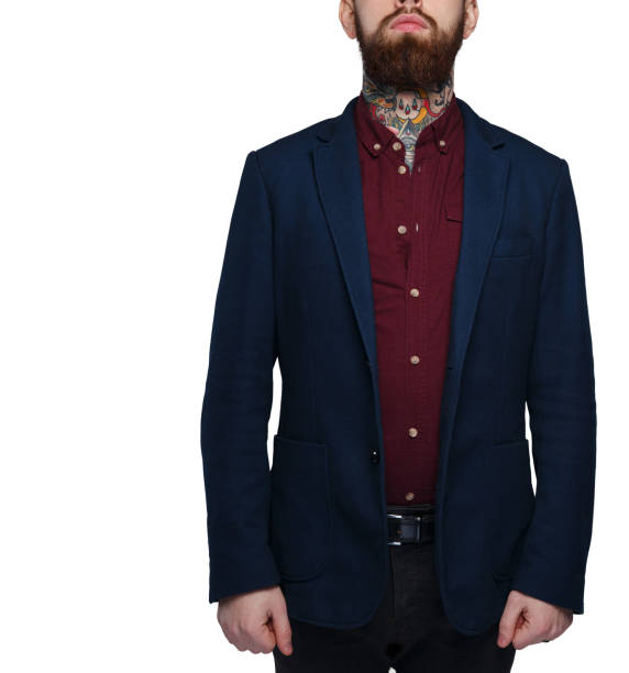 istock Tattooed male in blue costume 911368070