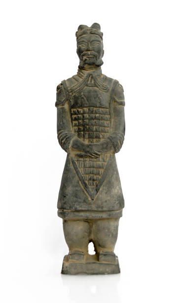 istock Terra cotta warrior, isolated on white background 911369146