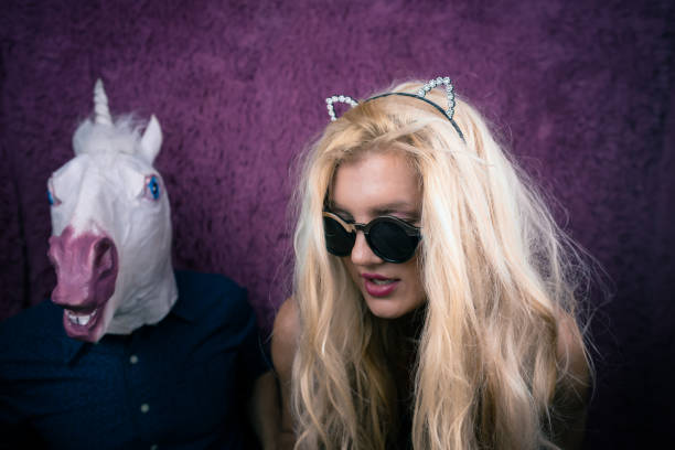 istock Fantasy unicorn keep calm with girlfriend 911378348