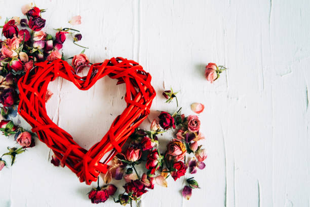 istock Background, texture on St. Valentine's day red hearts on white background 911389274
