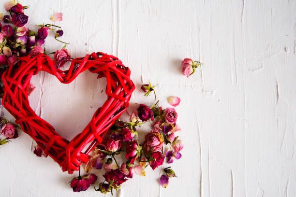 istock Background, texture on St. Valentine's day red hearts on white background 911392800