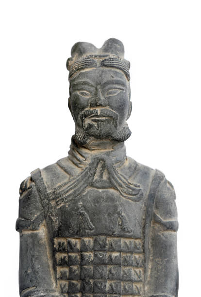 istock Terra cotta warrior, isolated on white background 911398854