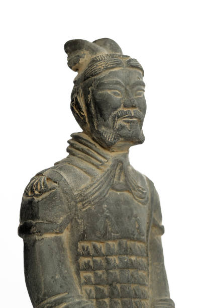 istock Terra cotta warrior, isolated on white background 911398870
