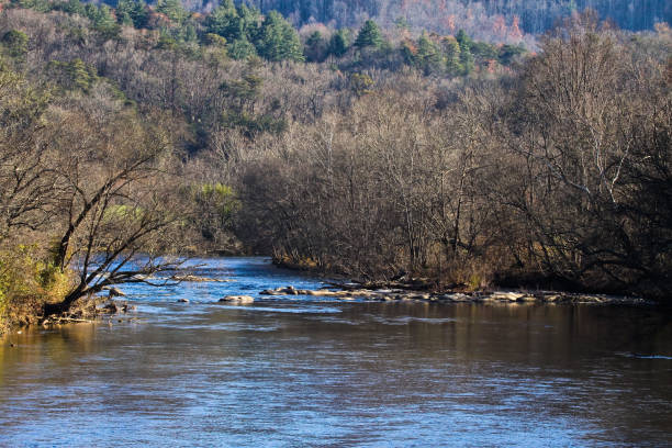 istock River in Smoky Mountains Foothill in Winter 911408300
