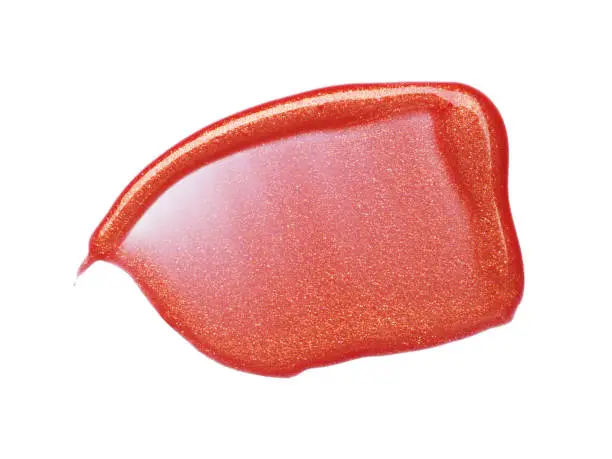 Lip gloss sample isolated on white