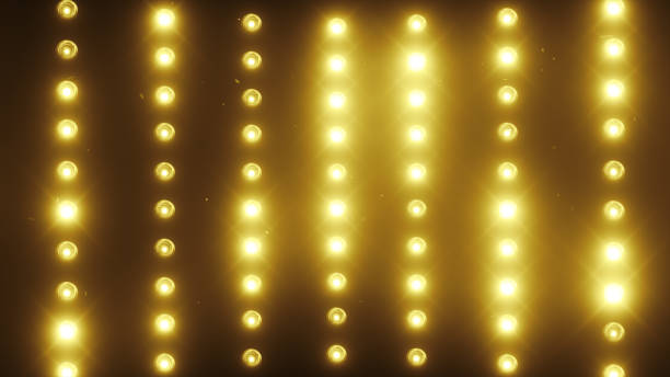 가벼운 프로젝터 벽, 빛의 플래시 3d 그림 - stage light 뉴스 사진 이미지