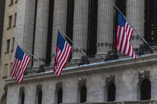 istock American Flag Flying In City 911435734