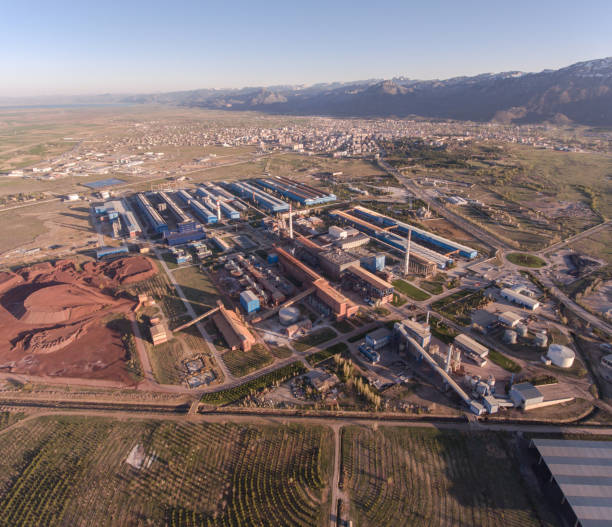 istock Aerial Panoramic View of A Factory 911439812