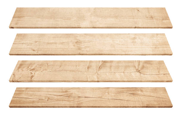 istock Old brown perspective wooden planks isolated on white background 911445210