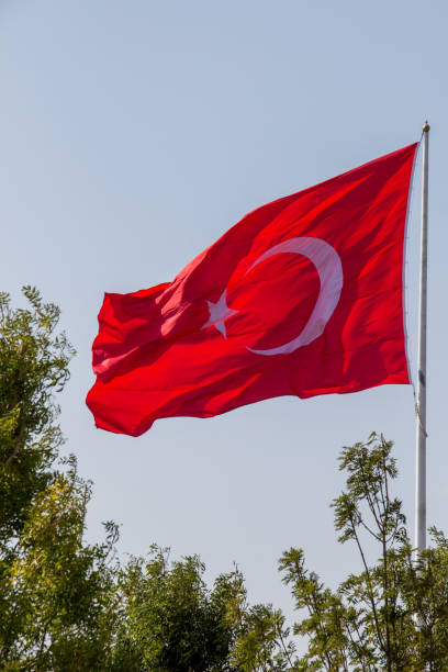 istock Turkish national flag hang on a pole 911445702