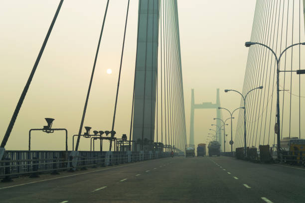 istock Vidyasagar Setu, longest cable - stayed bridge in India 911448312