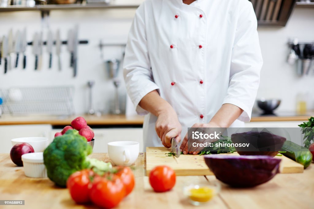 Vegetarische Gerichte - Lizenzfrei Kochberuf Stock-Foto