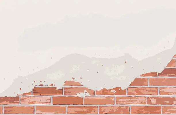 Vector illustration of Old wall, Brick background