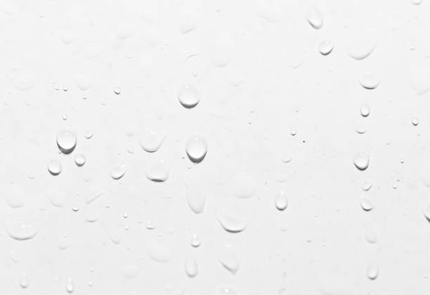 istock drops of water on white. close-up 911468622