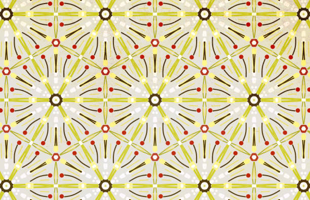istock Hand drawn green wallpaper background with an applied paper overlay. 911473934