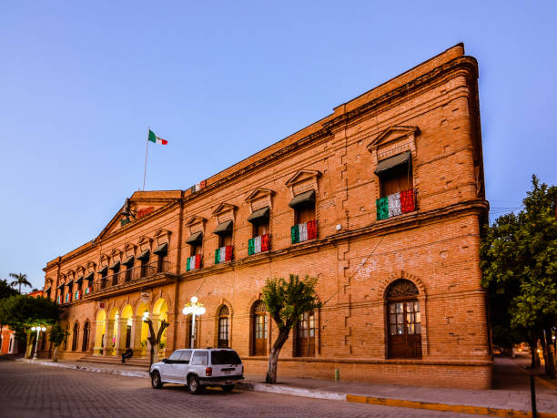 Municipal Palace - El Fuerte, Mexico stock photo
