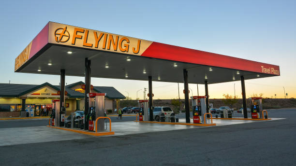 Flying J Gas Station stock photo