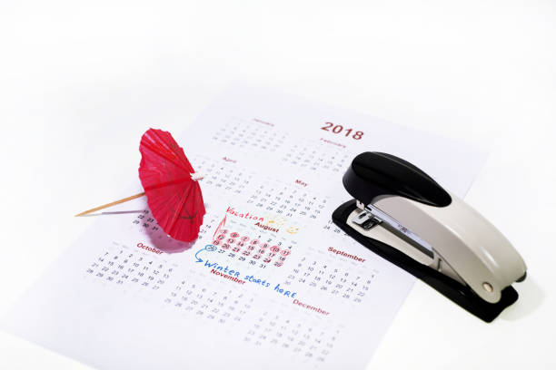istock My vacation calendar of year 2018. 911477614