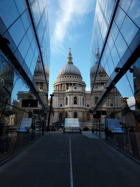 istock St Paul's Cathedral and modern glass architecture, view From One Exchange, London, UK 911484178