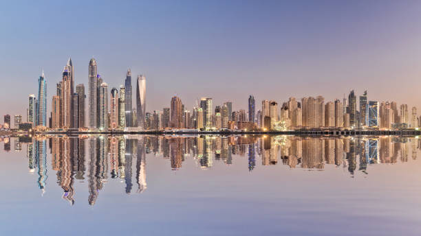 istock Dubai skyline reflection, Dubai, United Arab Emirates 911490330
