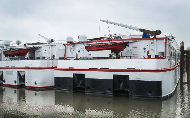 Photo of Moored river ships