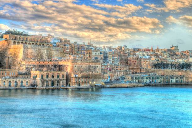 Malta - Mediterranean travel destination, Marsamxett Harbour with Sliema