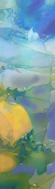 istock Abstract digital painted fantasy landscape or background 911500116