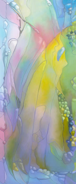 istock Abstract digital painted fantasy figure or background 911500120