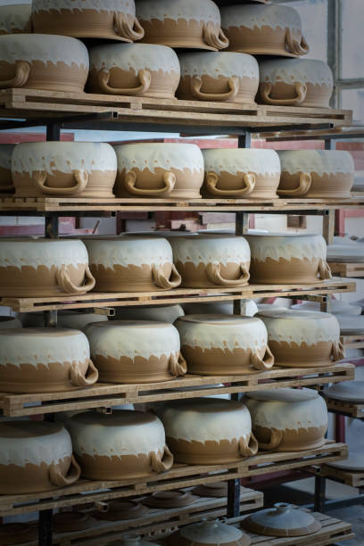 istock Handmade pottery. Traditional Ceramic Jugs. Handmade Ceramic Pottery 911500814