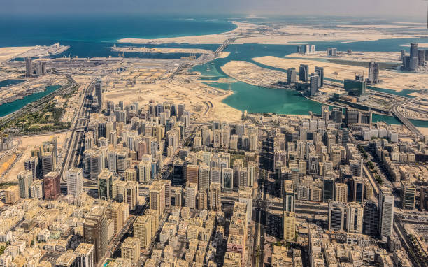 istock Aerial shoot of Abu Dhabi Corniche 911501020