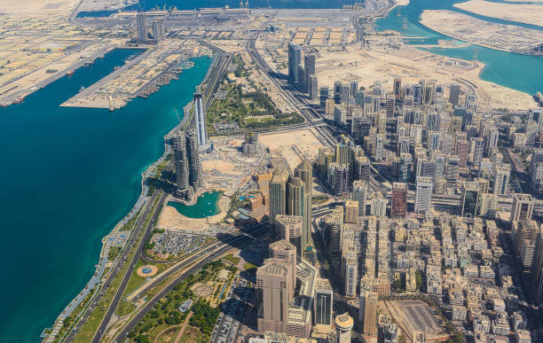 istock Aerial shoot of Abu Dhabi Corniche 911501218