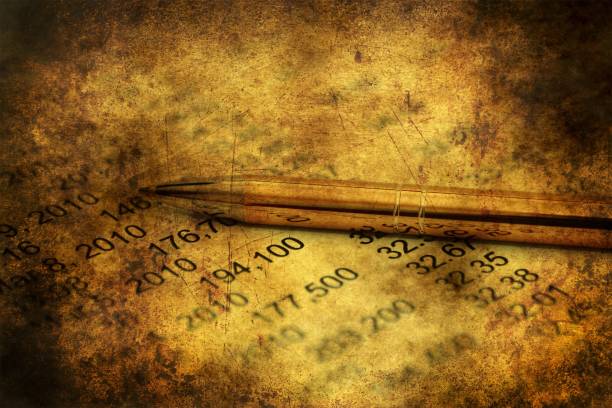 istock Pen on financial report grunge concept 911519530