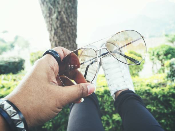 istock Selfie of Sun glasses on hand 911526138
