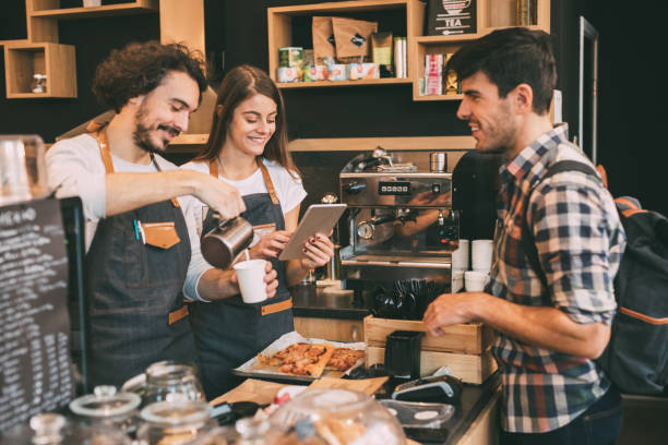 istock Man buying cappuccino 911526482