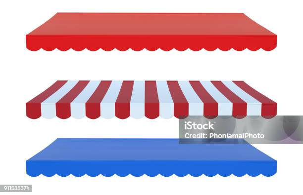 Awning Canopy Isolated Stock Photo - Download Image Now - Canopy, Awning, Cut Out