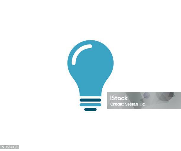 Bulb Icon Stock Illustration - Download Image Now - Light Bulb, Icon Symbol, Blue