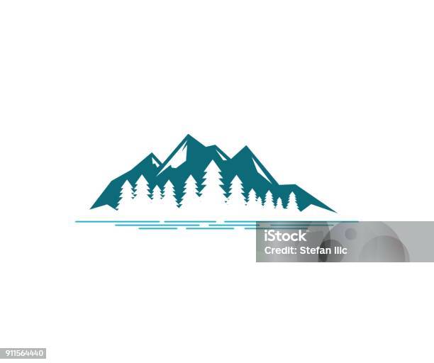 Mountain Icon Stock Illustration - Download Image Now - Mountain, Lake, Logo