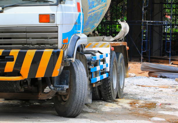 istock close up heavy concrete truck on construction site 911567910