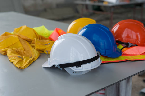 istock A helmet that sits on your desk in building construction. 911570808