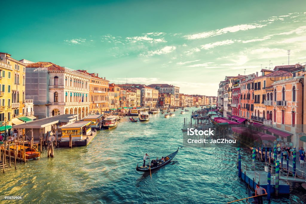 Vue du Grand Canal de Venise - Photo de Italie libre de droits