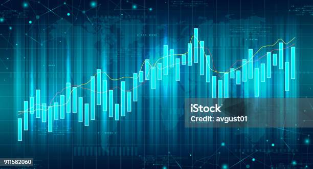 Abstract Futuristic Financial Chart Stock Illustration - Download Image Now - Stock Market and Exchange, Investment, Chart