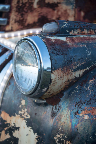 istock vintage car headlight - Stock image 911585410