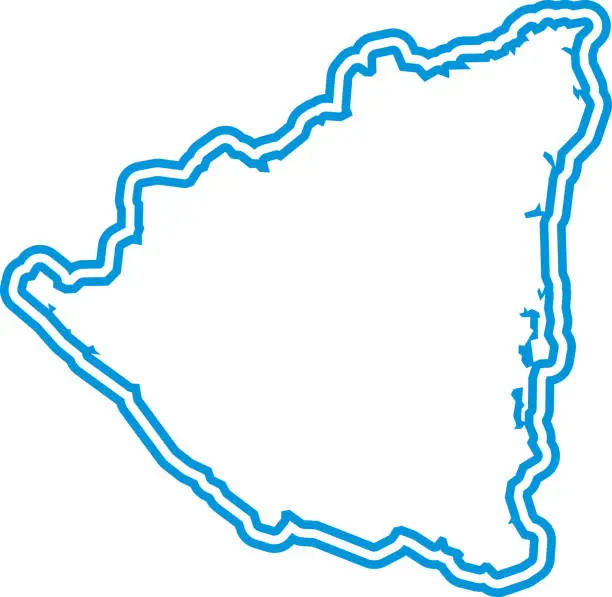 Vector illustration of Nicaragua Outline