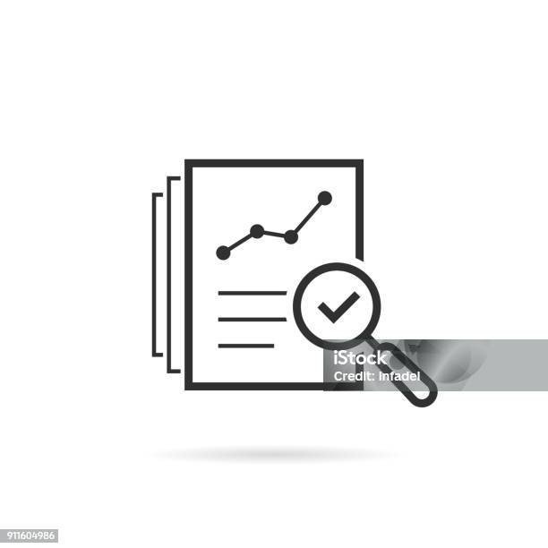 Thin Line Assess Icon Like Review Audit Risk Stock Illustration - Download Image Now - Icon Symbol, Audit, Bank Statement