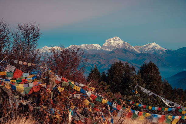 istock Himalayan mountain Dhaulagiri peak during sunrise 911605036
