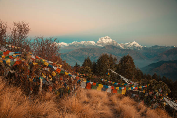 istock Himalayan mountain Dhaulagiri peak during sunrise 911605062