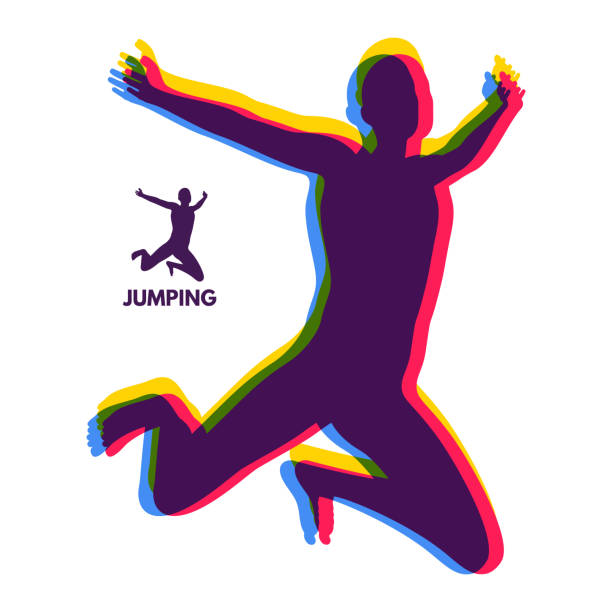 istock Silhouette of a jumping man. Design template for Sport. Vector Illustration. 911605366